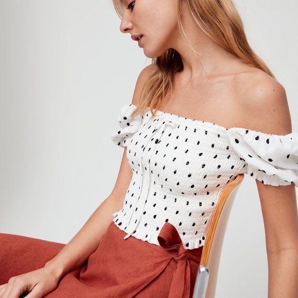 Artizia Wilfred Smoked Blouse Cropped Small - Picture 7 of 7